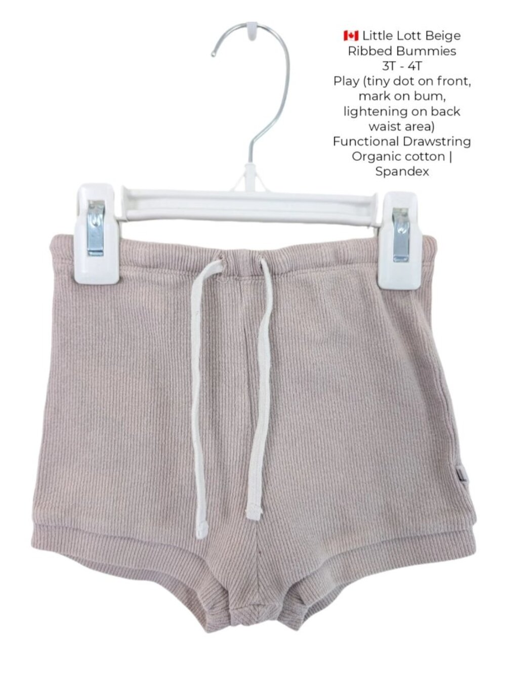 Little Lott Beige Ribbed Bummies 3T 4T Small Shop